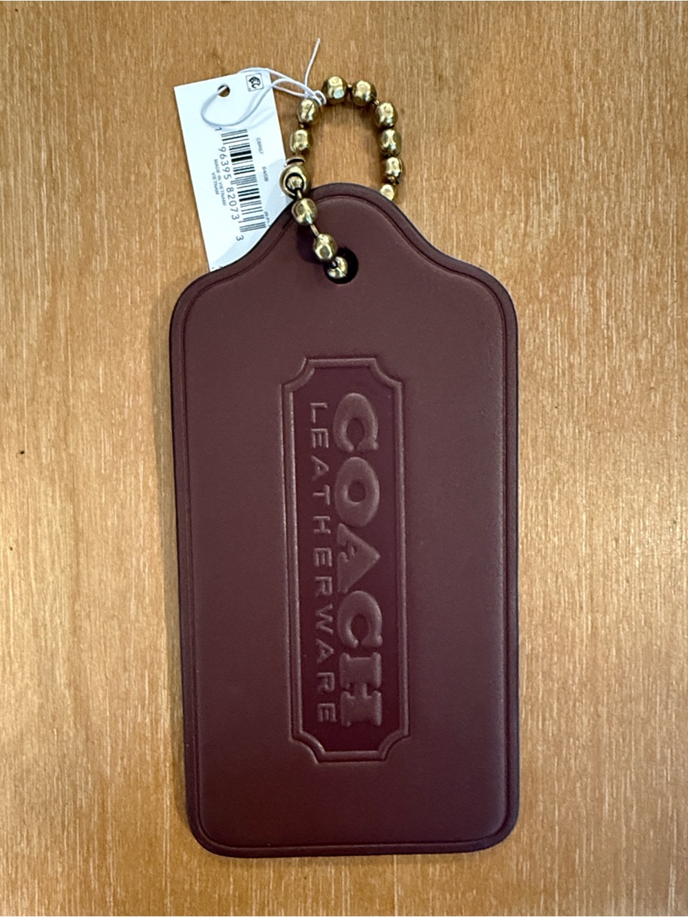 Rare Coach Embossed XL Hangtag Bag Charm - Picture 2 of 3